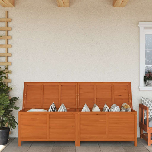 vidaXL Garden Storage Box Brown 198.5x50x56.5 cm Solid Wood Fir