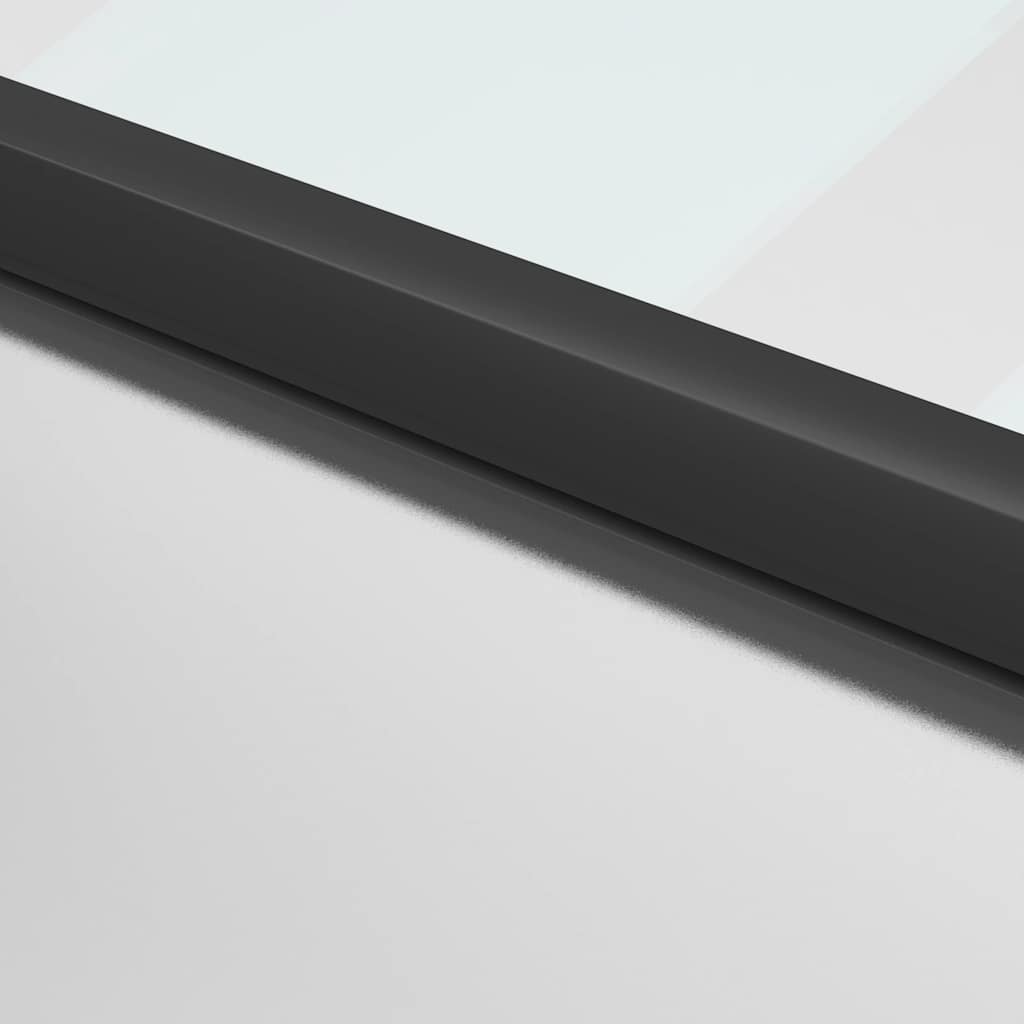 vidaXL Interior Door Slim Black 76x201,5 cm Tempered Glass and Aluminium