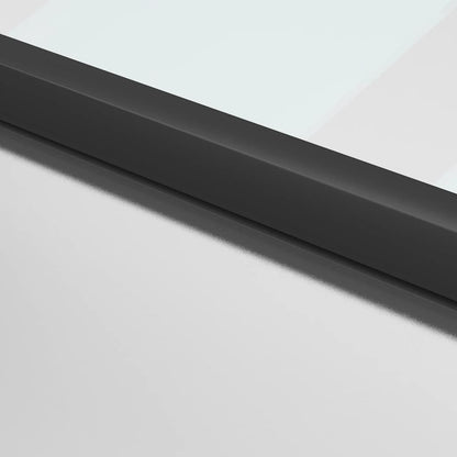 vidaXL Interior Door Slim Black 76x201,5 cm Tempered Glass and Aluminium