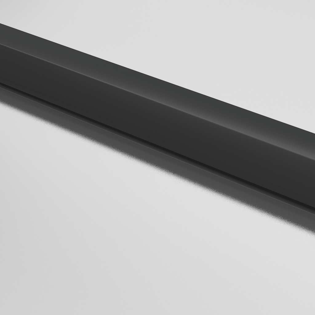 vidaXL Interior Door Slim Black 83x201.5 cm Tempered Glass and Aluminium