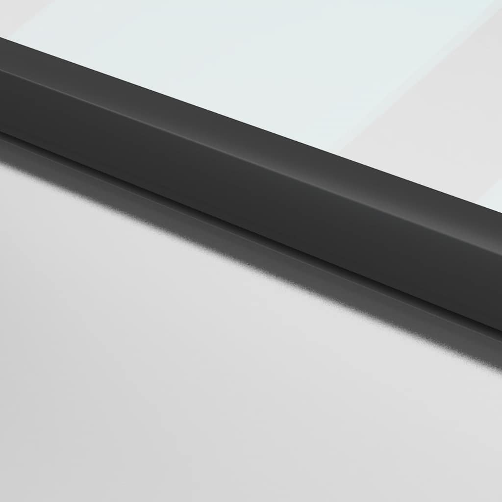 vidaXL Interior Door Slim Black 102.5x201.5 cm Tempered Glass and Aluminium
