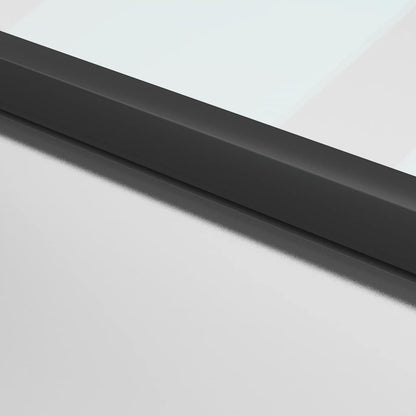 vidaXL Interior Door Slim Black 102.5x201.5 cm Tempered Glass and Aluminium