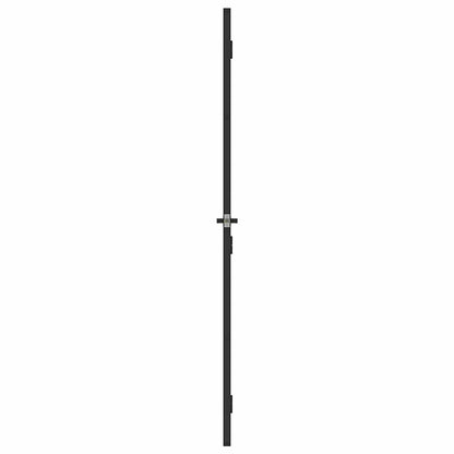 vidaXL Interior Door Slim Black 102.5x201.5 cm Tempered Glass and Aluminium