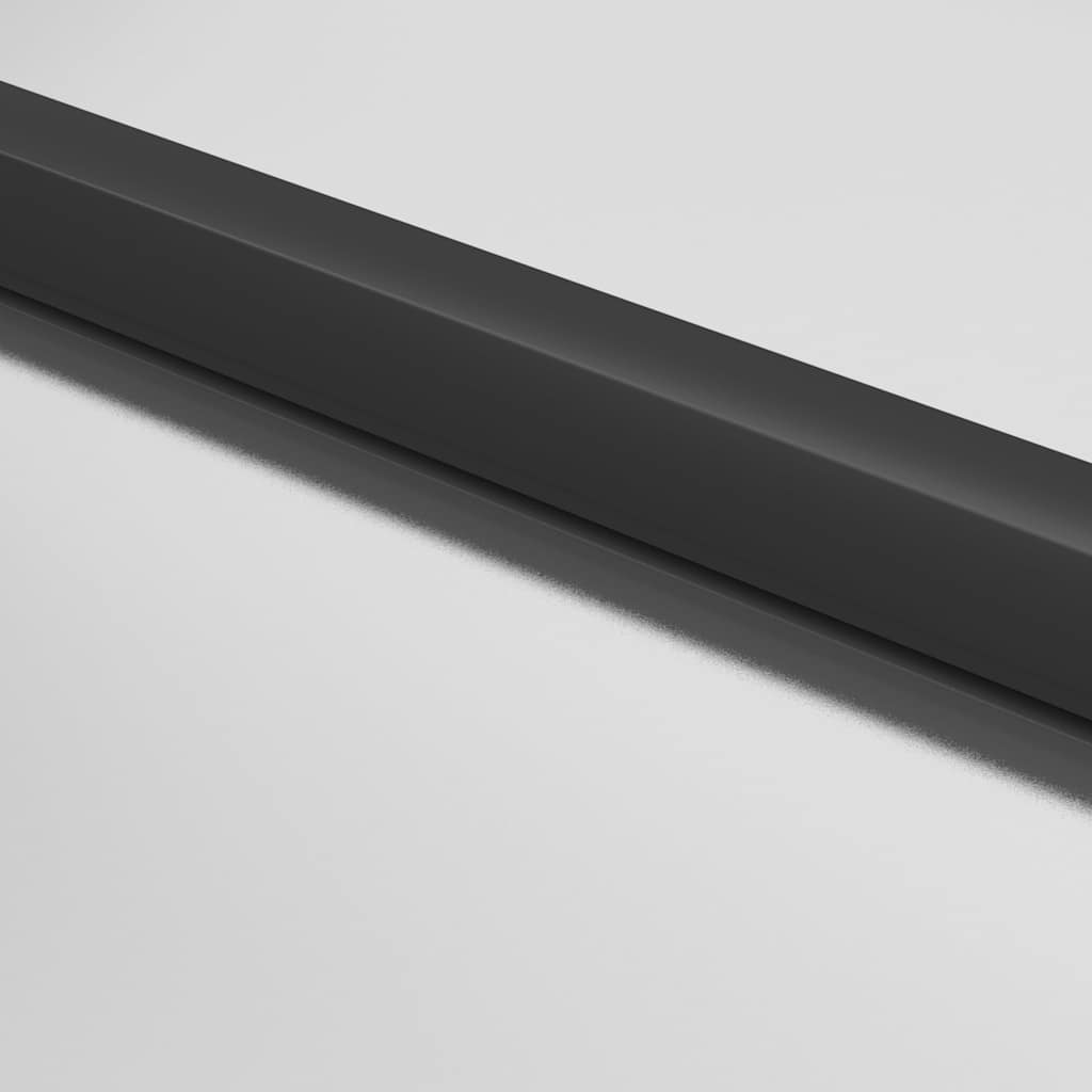 vidaXL Interior Door Slim Black 102.5x201.5 cm Tempered Glass and Aluminium