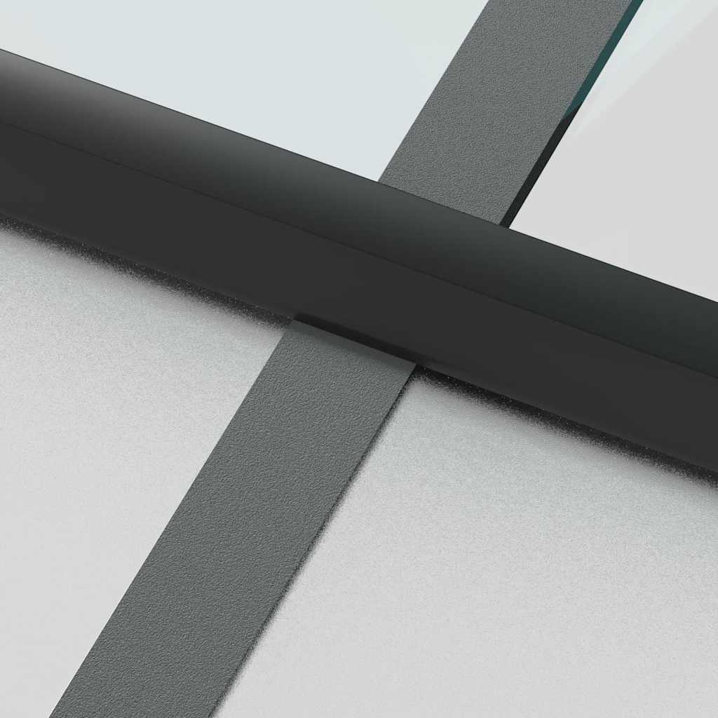 vidaXL Interior Door Slim Black 76x201,5 cm Tempered Glass and Aluminium