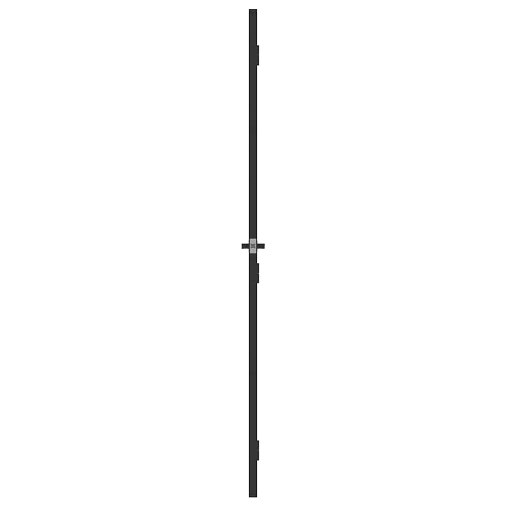 vidaXL Interior Door Slim Black 76x201,5 cm Tempered Glass and Aluminium