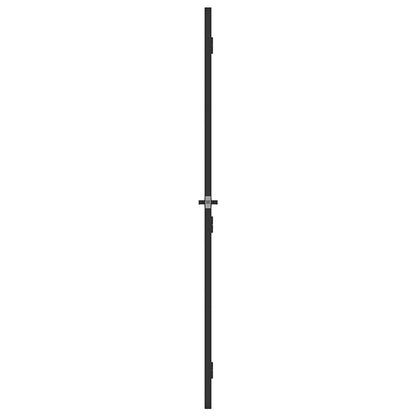 vidaXL Interior Door Slim Black 83x201.5 cm Tempered Glass and Aluminium