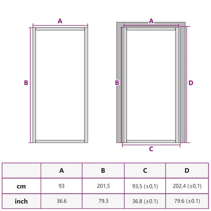 vidaXL Interior Door Slim Black 93x201,5 cm Tempered Glass and Aluminium