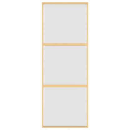 vidaXL Sliding Door Gold 76x205 cm Frosted ESG Glass and Aluminium