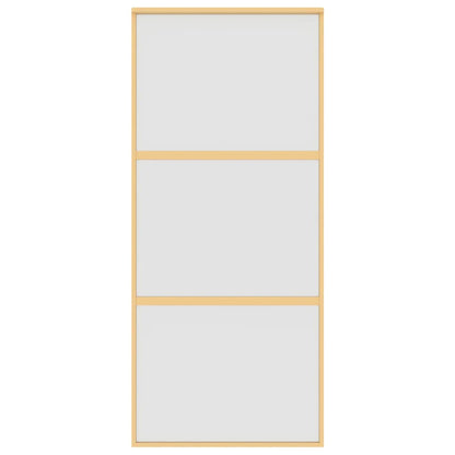 vidaXL Sliding Door Gold 90x205 cm Frosted ESG Glass and Aluminium