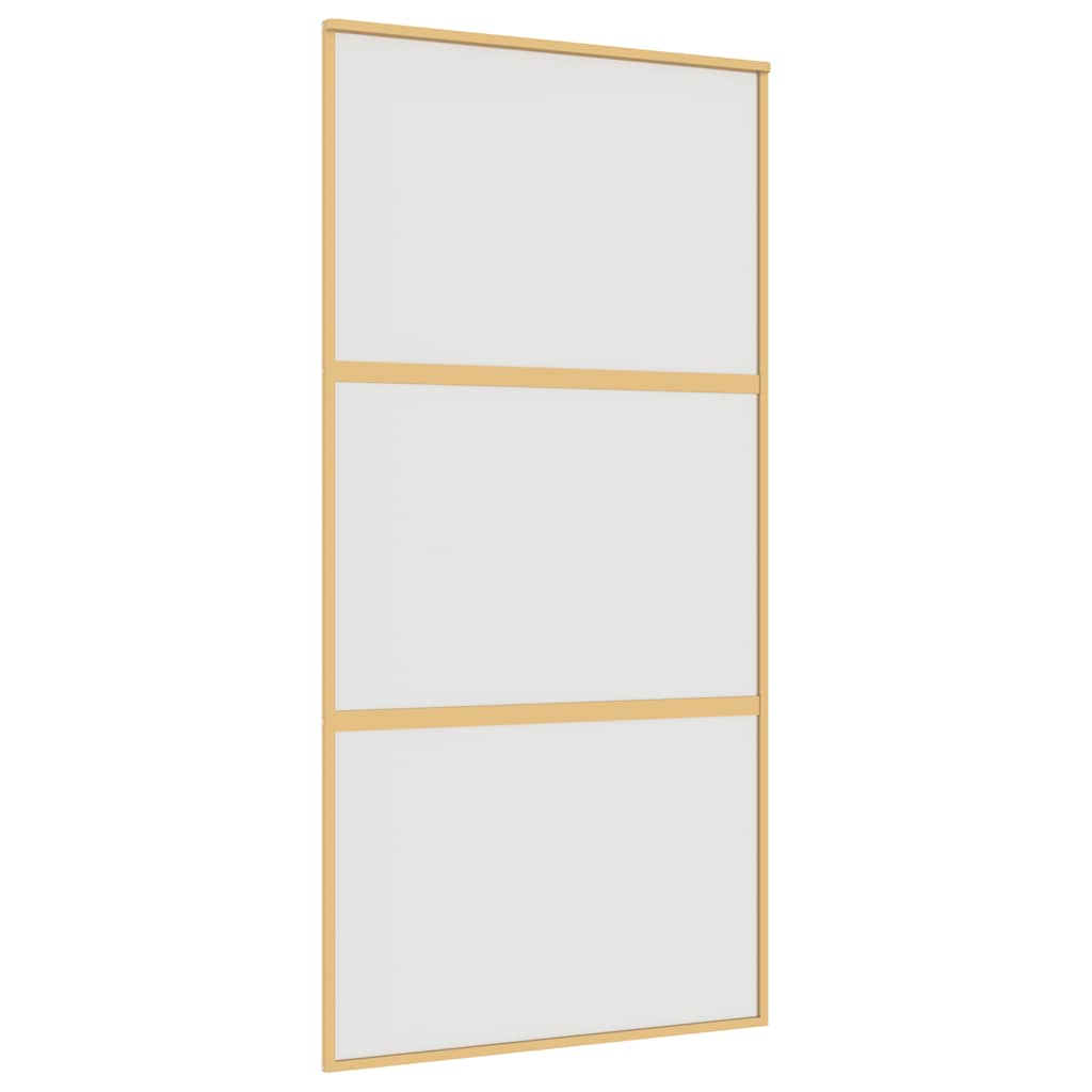 vidaXL Sliding Door Gold 102.5x205 cm Frosted ESG Glass and Aluminium