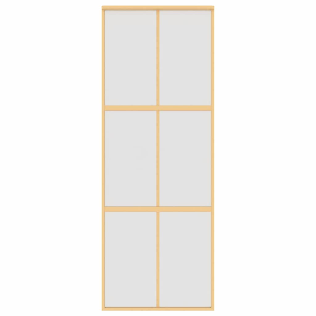 vidaXL Sliding Door Gold 76x205 cm Frosted ESG Glass and Aluminium