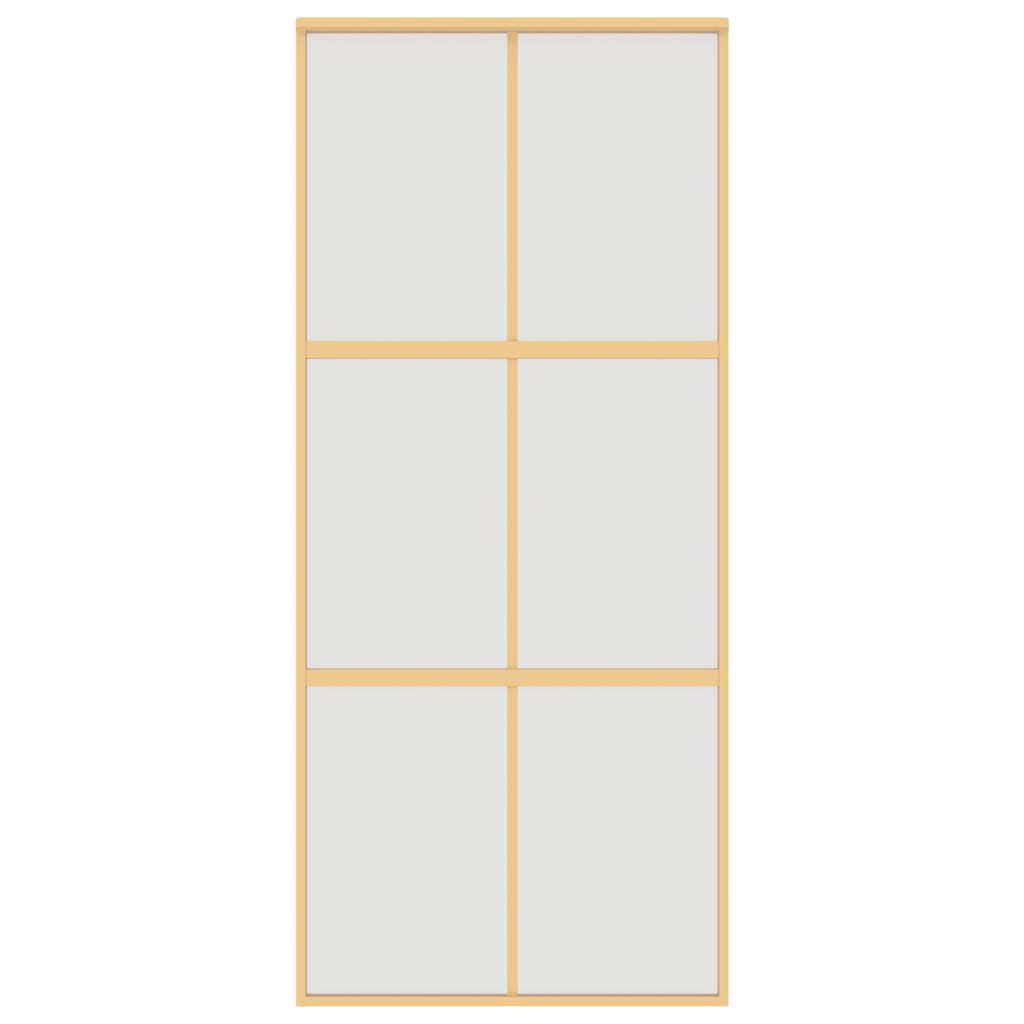 vidaXL Sliding Door Gold 90x205 cm Frosted ESG Glass and Aluminium