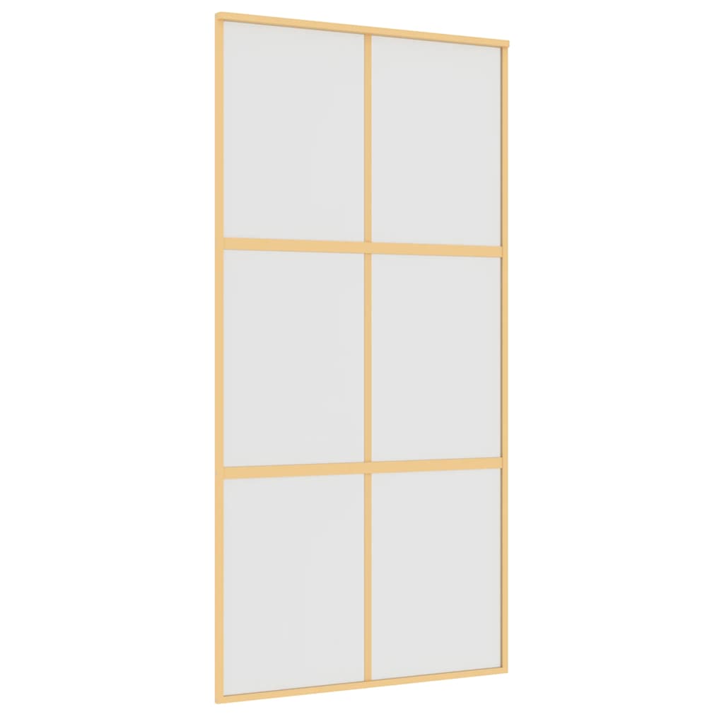 vidaXL Sliding Door Gold 102,5x205 cm Frosted ESG Glass and Aluminium
