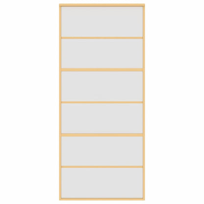 vidaXL Sliding Door Gold 90x205 cm Frosted ESG Glass and Aluminium
