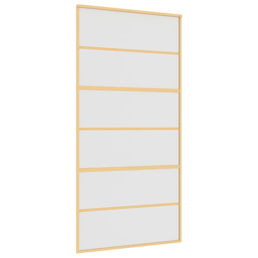 vidaXL Sliding Door Gold 102,5x205 cm Frosted ESG Glass and Aluminium