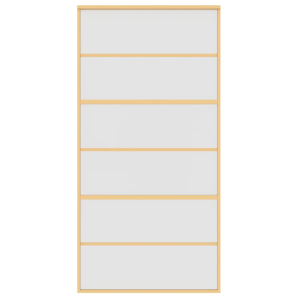 vidaXL Sliding Door Gold 102,5x205 cm Frosted ESG Glass and Aluminium
