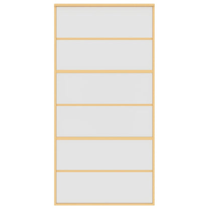 vidaXL Sliding Door Gold 102,5x205 cm Frosted ESG Glass and Aluminium