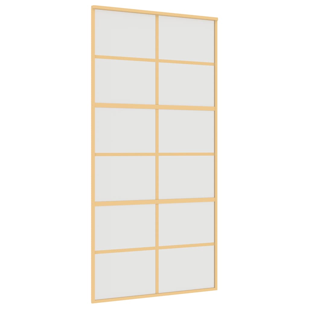 vidaXL Sliding Door Gold 102.5x205 cm Frosted ESG Glass and Aluminium