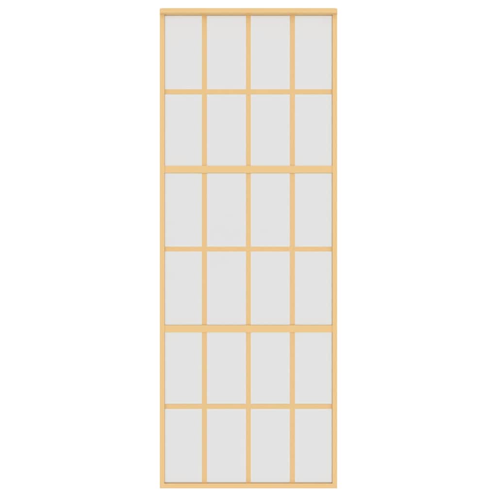vidaXL Sliding Door Gold 76x205 cm Frosted ESG Glass and Aluminium