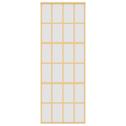 vidaXL Sliding Door Gold 76x205 cm Frosted ESG Glass and Aluminium