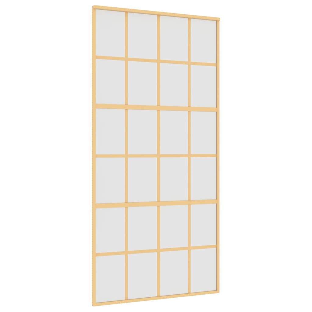 vidaXL Sliding Door Gold 102,5x205 cm Frosted ESG Glass and Aluminium