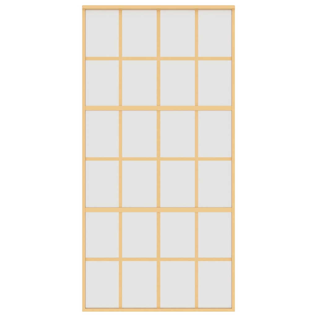 vidaXL Sliding Door Gold 102,5x205 cm Frosted ESG Glass and Aluminium