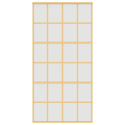 vidaXL Sliding Door Gold 102,5x205 cm Frosted ESG Glass and Aluminium