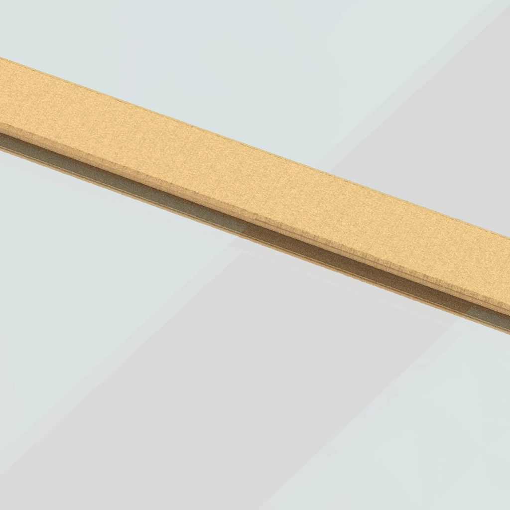 vidaXL Sliding Door Gold 76x205 cm Clear ESG Glass and Aluminium