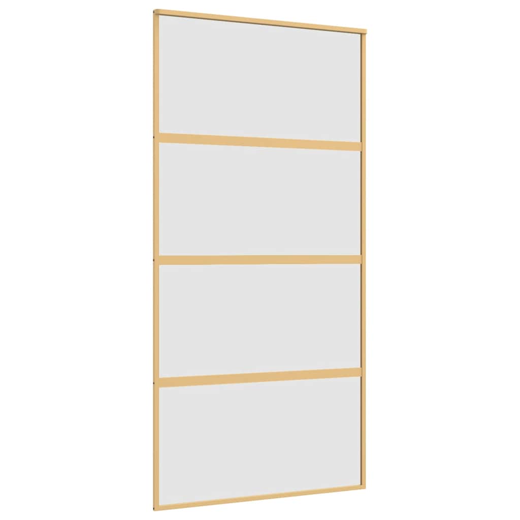 vidaXL Sliding Door Gold 102.5x205 cm Frosted ESG Glass and Aluminium