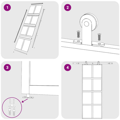 vidaXL Sliding Door Gold 76x205 cm Clear ESG Glass and Aluminium