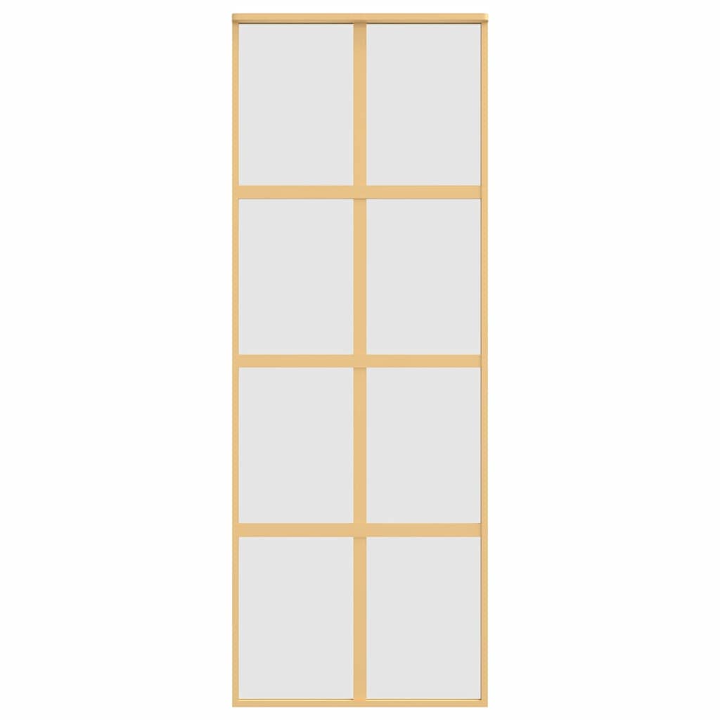 vidaXL Sliding Door Gold 76x205 cm Frosted ESG Glass and Aluminium