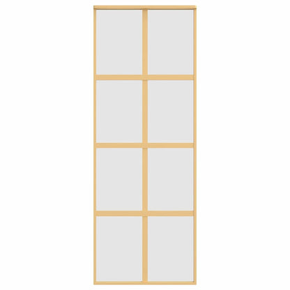 vidaXL Sliding Door Gold 76x205 cm Frosted ESG Glass and Aluminium