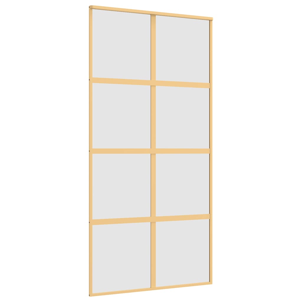 vidaXL Sliding Door Gold 102.5x205 cm Frosted ESG Glass and Aluminium