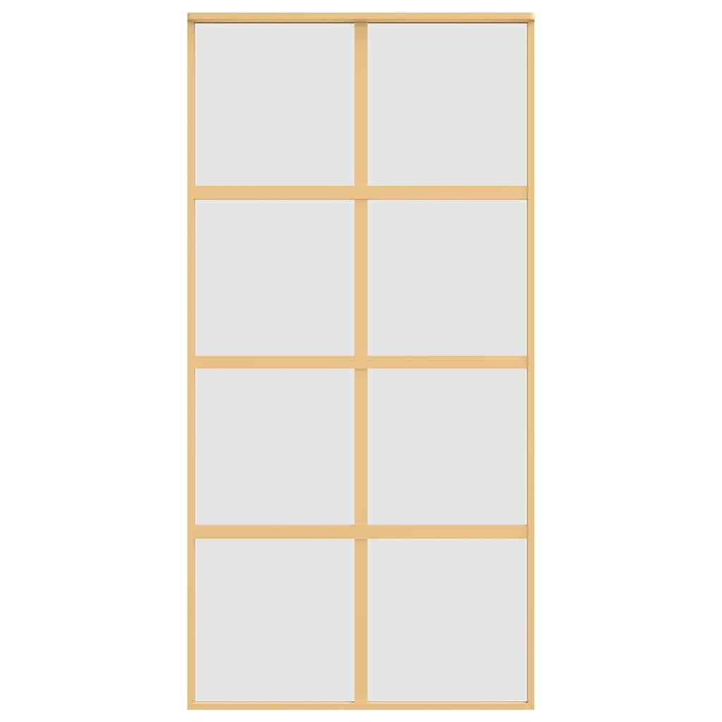 vidaXL Sliding Door Gold 102.5x205 cm Frosted ESG Glass and Aluminium