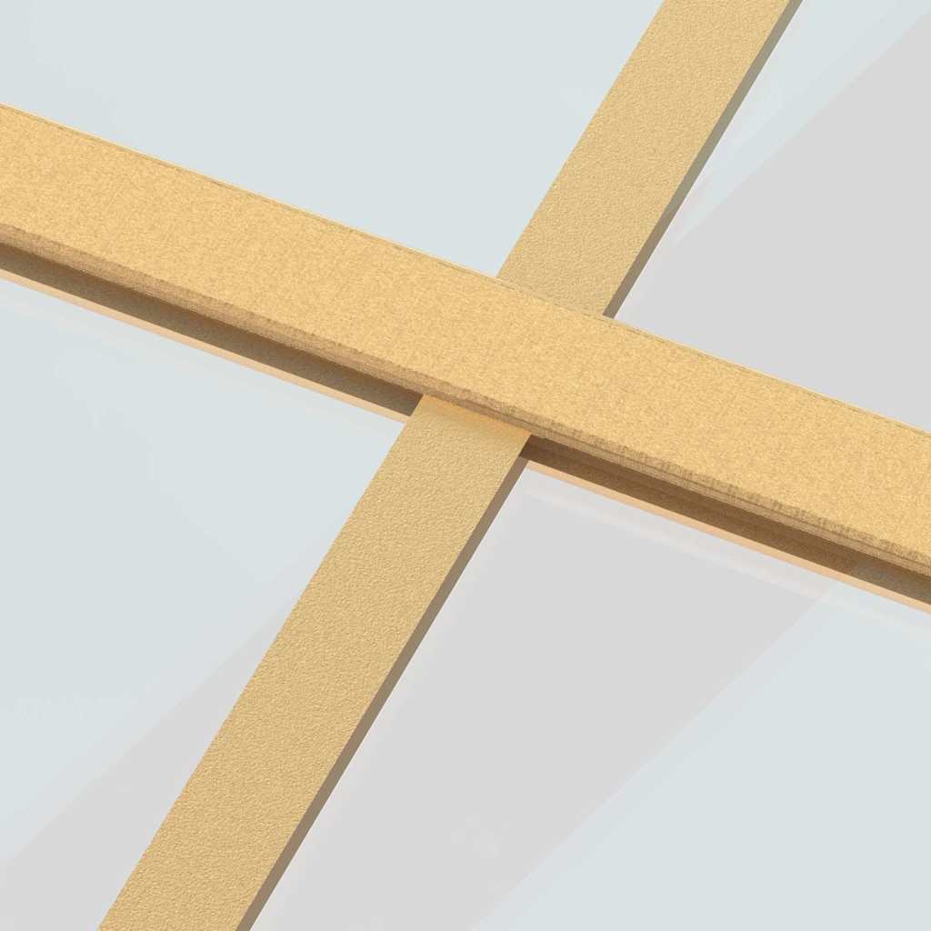 vidaXL Sliding Door Gold 76x205 cm Clear ESG Glass and Aluminium