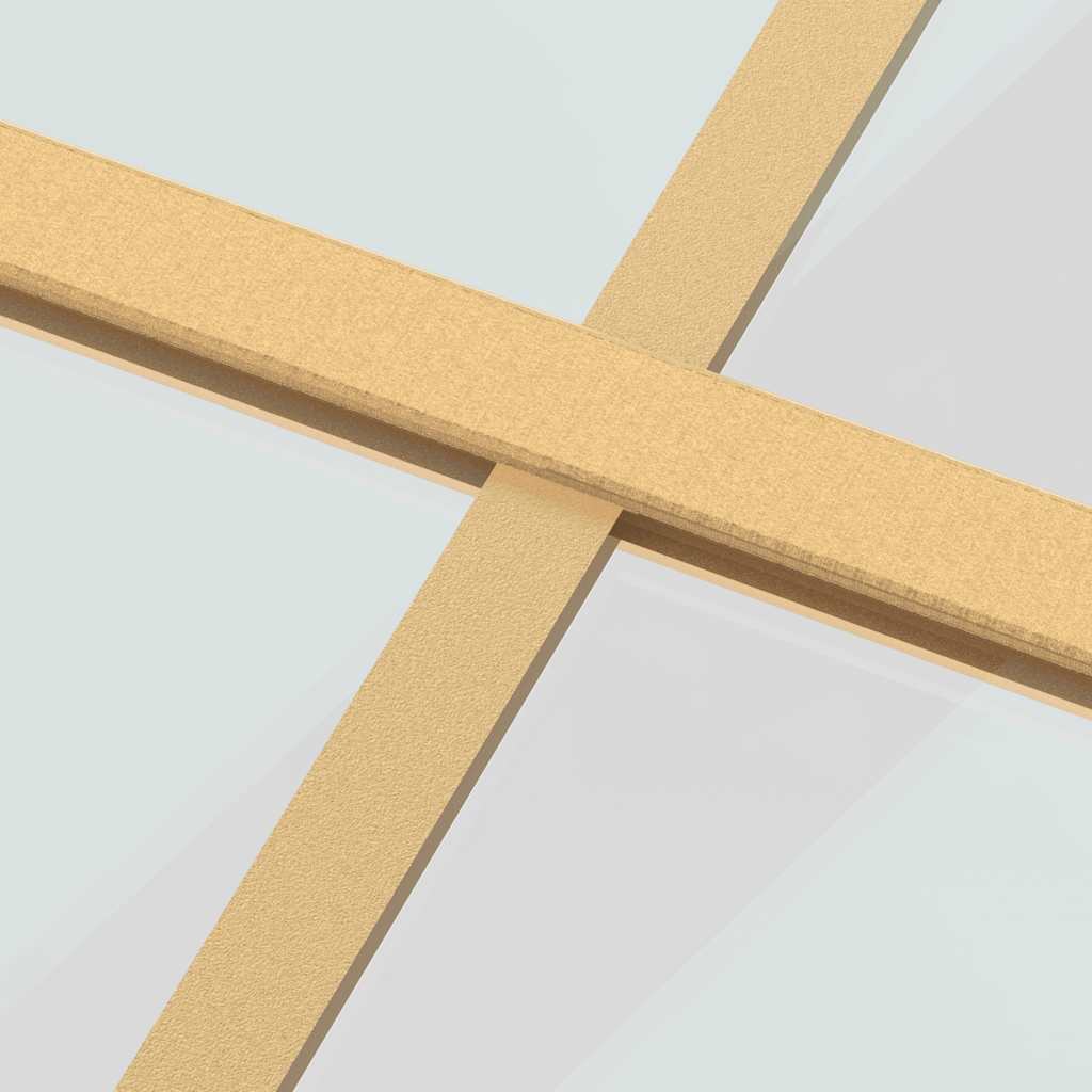 vidaXL Sliding Door Gold 102.5x205 cm Clear ESG Glass and Aluminium
