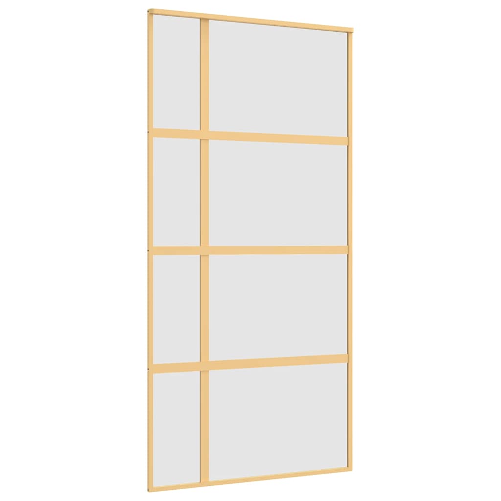 vidaXL Sliding Door Gold 102.5x205 cm Frosted ESG Glass and Aluminium