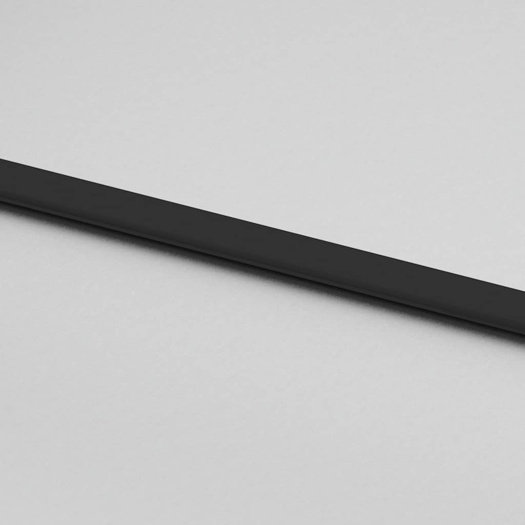 vidaXL Sliding Door Black 76x205 cm Tempered Glass and Aluminium