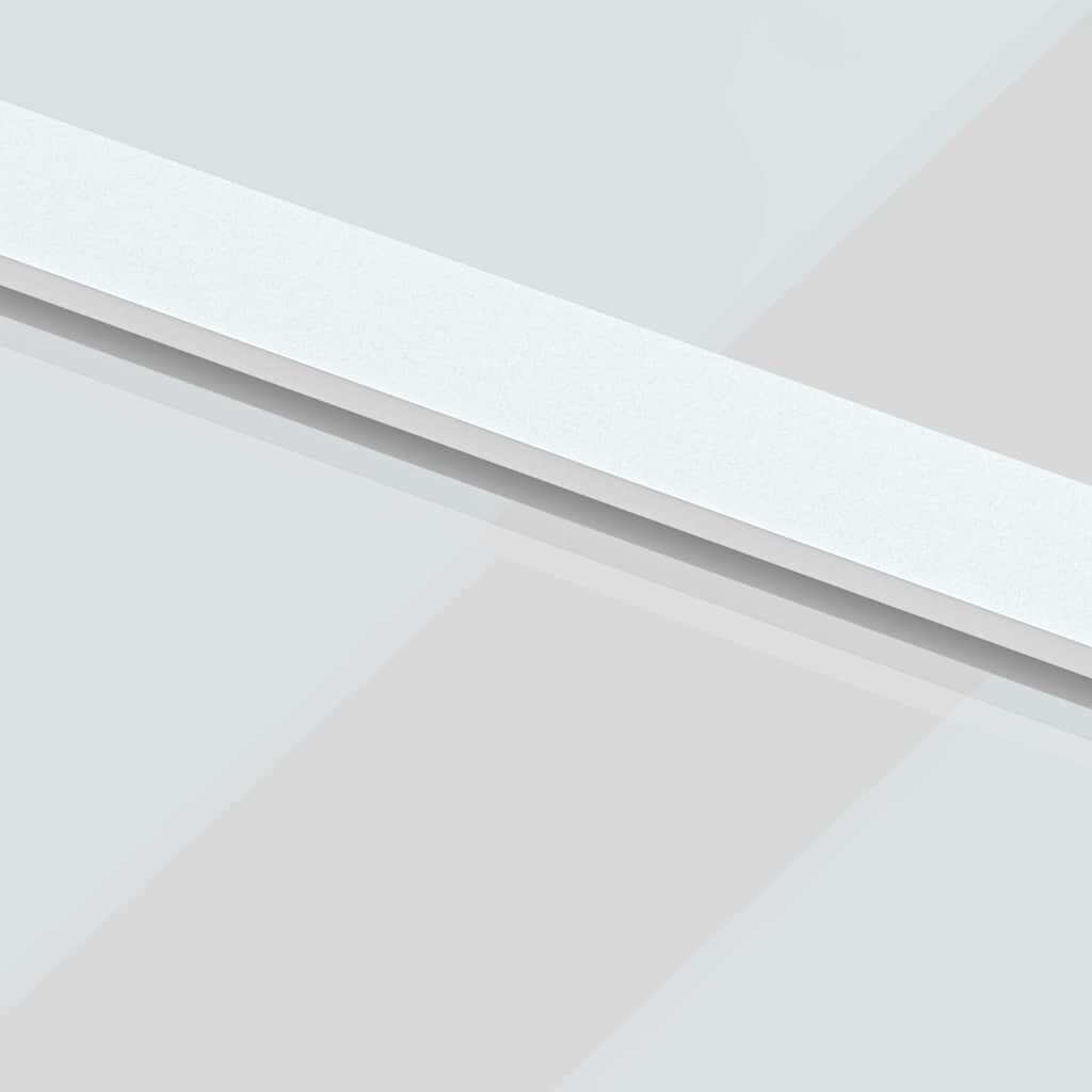 vidaXL Sliding Door White 90x205 cm Tempered Glass and Aluminium