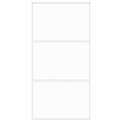 vidaXL Sliding Door White 102.5x205 cm Tempered Glass and Aluminium