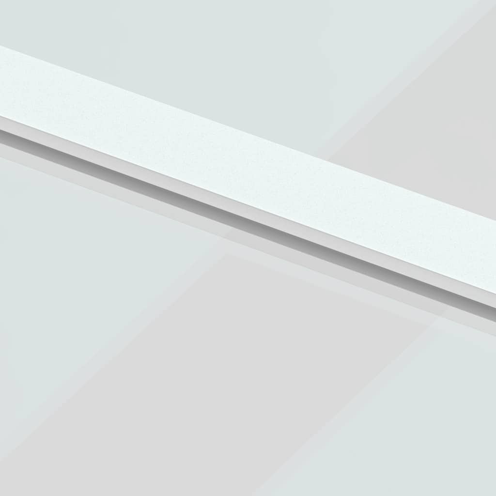 vidaXL Sliding Door White 102.5x205 cm Tempered Glass and Aluminium