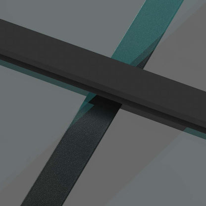 vidaXL Sliding Door Black 102.5x205 cm Tempered Glass and Aluminium