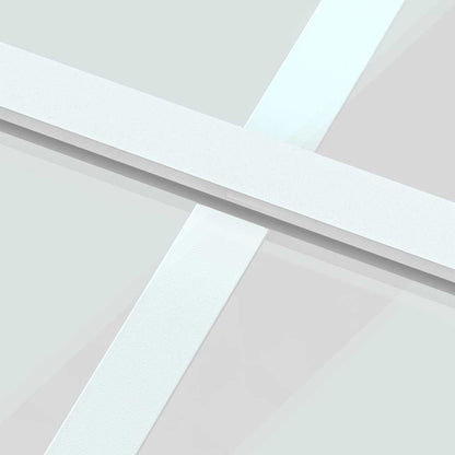 vidaXL Sliding Door White 90x205 cm Tempered Glass and Aluminium