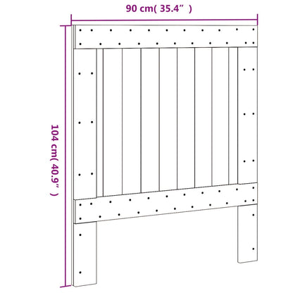 vidaXL Headboard 90x104 cm Solid Wood Pine