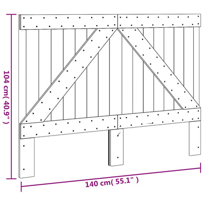 vidaXL Headboard 140x104 cm Solid Wood Pine