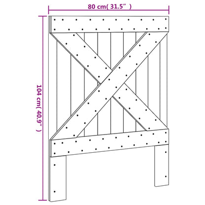 vidaXL Headboard 80x104 cm Solid Wood Pine