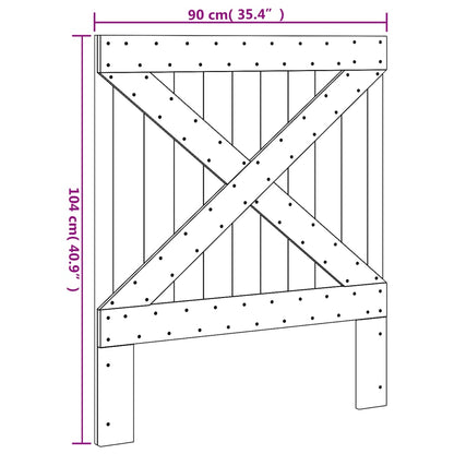 vidaXL Headboard 90x104 cm Solid Wood Pine