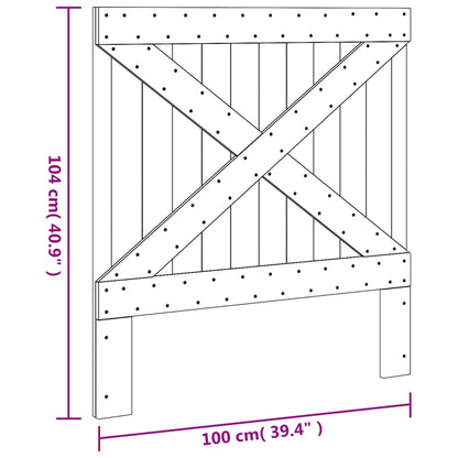 vidaXL Headboard 100x104 cm Solid Wood Pine