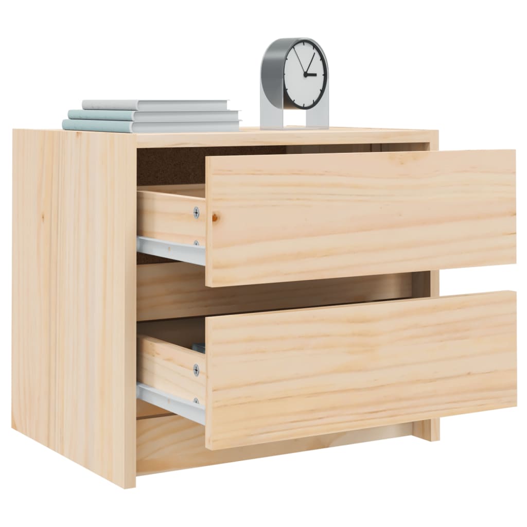 vidaXL Bedside Cabinet 40x31x35.5 cm Solid Wood Pine